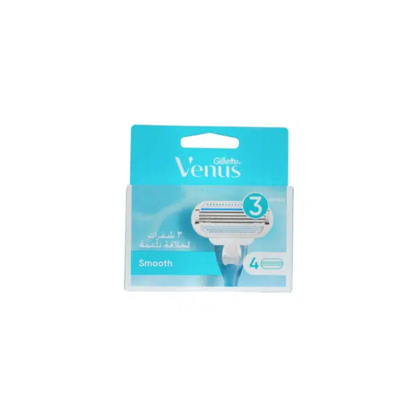 یدک خودتراش ژیلت ونوس 3 لب مدل Smooth تعداد 4 عددی