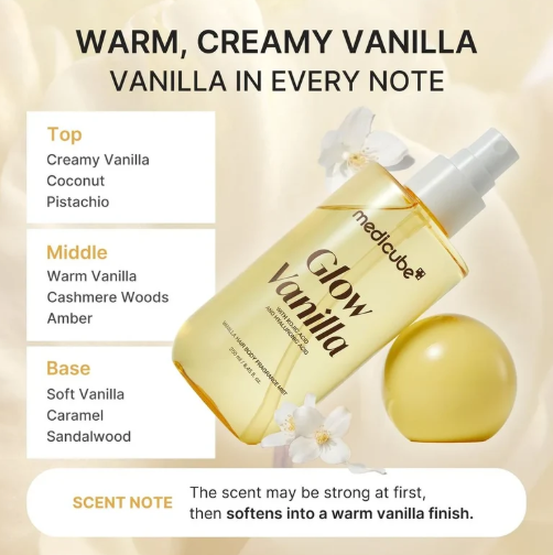 میست خوش بو کننده مو و بدن مدیکیوب مدل Glow Vanilla حجم 100 میلی لیتر - تصویر 4