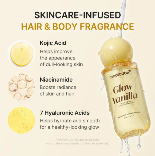 میست خوش بو کننده مو و بدن مدیکیوب مدل Glow Vanilla حجم 100 میلی لیتر - تصویر 3